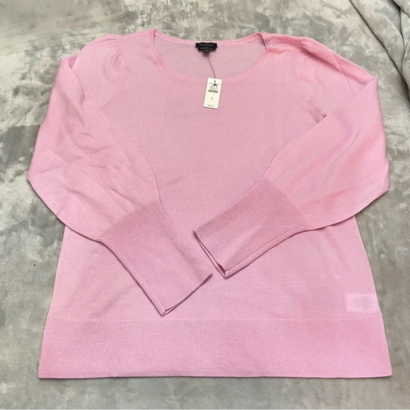 New! Talbots pearl sleeve cuff 100% merino wool crewneck sweater 28771 - Picture 2 of 9